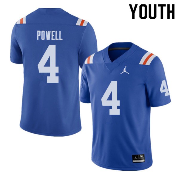 Jordan Brand Youth #4 Brandon Powell Florida Gators Throwback Alternate College Football Jersey